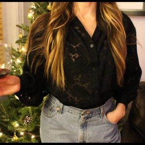 Oscar de La Renta floral lace blouse